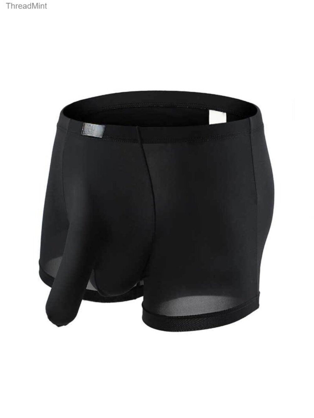 Men's Ice Silk Translucent Briefs U Bulge Elephant Trunk Underwear